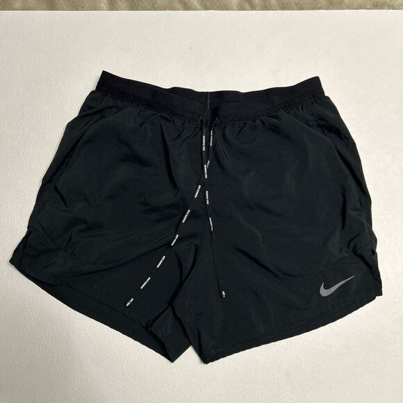 Nike Dri-FIT Black Running Shorts Reflective Logo Men’s Size Small - Picture 1 of 8